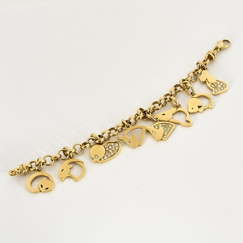 Bracelet MARINA B - Superbe et rare bracelet en or jaune et diamants 58 Facettes