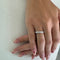 Bague 59 Bague en or blanc avec diamants 58 Facettes 33630