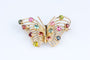 Broche Broche papillon vintage en or jaune sertie de 14 pierres fines multicolores 58 Facettes BCPAP5342-107