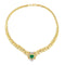 Collier Collier Maille haricot Or jaune Emeraude, Diamant 58 Facettes 4013232CN