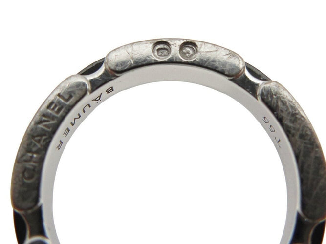 Bague 55 bague CHANEL ultra pm j3092 t55 en or blanc 18k ceramique noire 58 Facettes 271539
