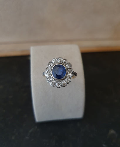 Bague 54 Bague Or Jaune Saphir Diamants 58 Facettes 1