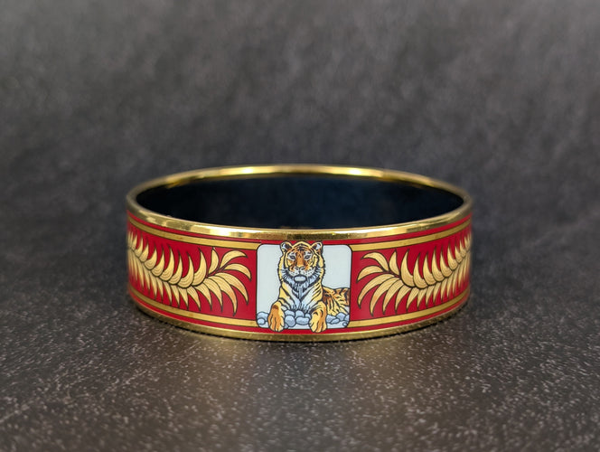 Hermès - Jonc Email et Plaqué Or 58 Facettes