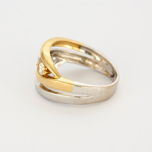 Bague 55 Bague bicolore diamants 58 Facettes
