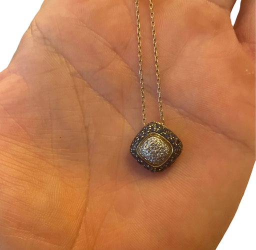 Collier Collier pendentif or jaune diamants et saphirs 58 Facettes