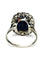 Bague 54.5 Bague ancienne or blanc saphir 5 ct et diamants 0,60 ct 58 Facettes 1296