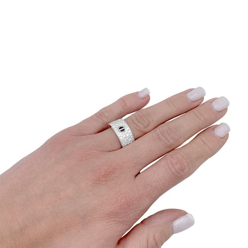 Bague 51 Bague Cartier, "Love", or blanc, diamants. 58 Facettes 32395