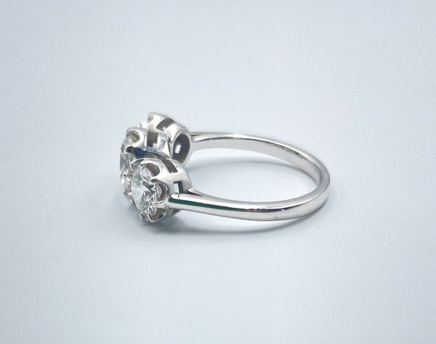 Bague Jarretière Diamants Vintage 58 Facettes