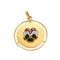 Pendentif Médaille à sentiment en or jaune et émail 58 Facettes BIA1042