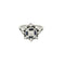 Bague 54 Bague en or blanc, diamants et saphir 58 Facettes 250352