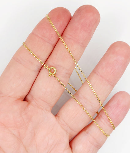 Chaine vintage française or jaune, mailles forçat 58 Facettes A06211