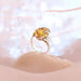 Bague 56.5 Bague Citrine Ambrée en solitaire Or Jaune 58 Facettes AA 1681