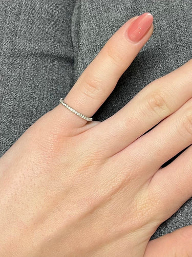 Bague 46 Alliance Cartier Etincelle or blanc et diamants 58 Facettes