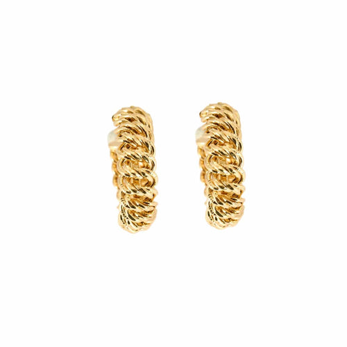 Boucles d'oreilles Boucles d'oreilles or jaune maille américaine 58 Facettes LP758/5