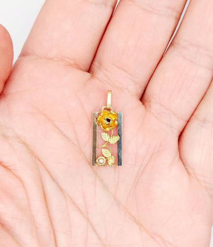 Pendentif Pendentif art déco trois or jaune et perle 58 Facettes B01005