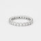 Bague 55 Alliance dite américaine en or gris et diamants 58 Facettes 127210119557