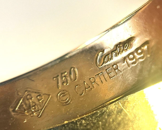 CARTIER Trinity, 1997, clips d’oreilles trois ors massifs 58 Facettes 258989