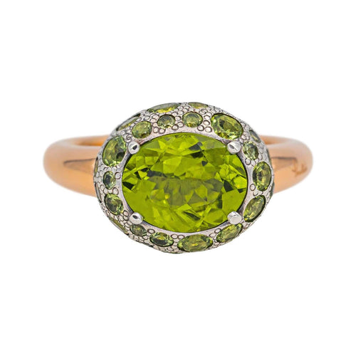 Bague 56 Pomellato Bague Tabou Or rose, Argent Peridot 58 Facettes 4909527CN