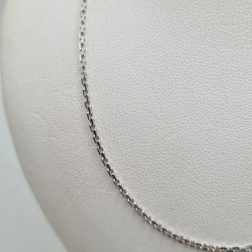 Collier Chaine or blanc 18 carats 58 Facettes