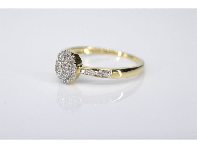 Bague Bague entourage en or avec diamants 58 Facettes 2100