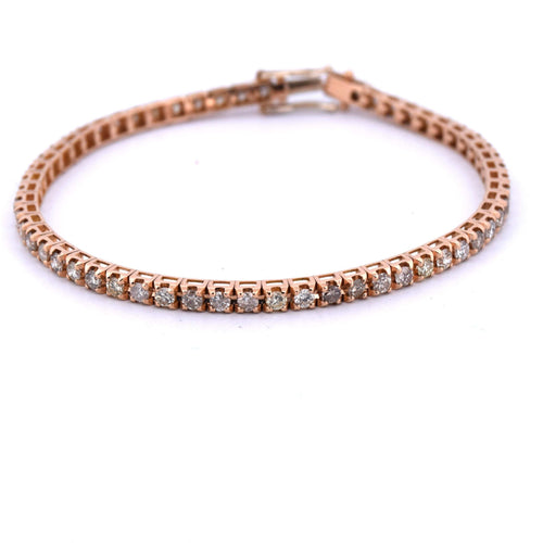 Bracelet BRACELET UNISEXE « TENNIS » - OR ROSE 18 KT - DIAMANTS 58 Facettes