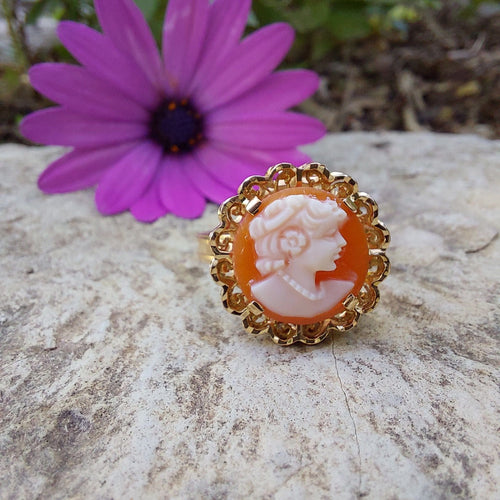 Bague 53.5 Bague camée or et cornaline 58 Facettes 45