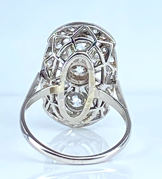 Bague 51 Bague platine et diamants, époque 1900 58 Facettes AB420