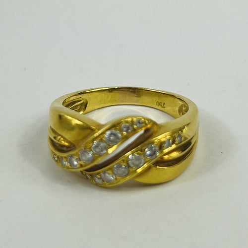 Bague 56 Bague Tresse Or avec Diamants 58 Facettes 20400000816