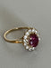 Bague 48 Bague Marguerite Or Jaune Rubis Diamants 58 Facettes LOT 6161