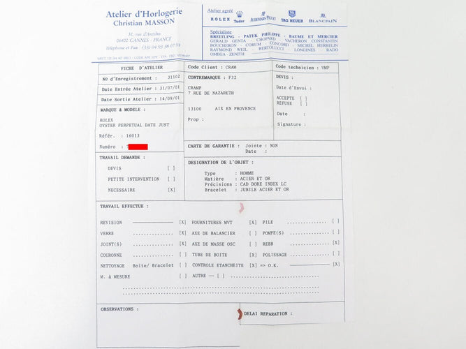 Montre vintage montre ROLEX datejust 16013 36 mm or et acier jubile automatique 58 Facettes 271034