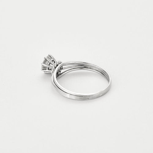 Bague 60 Bague solitaire en or blanc et diamant 58 Facettes 250282