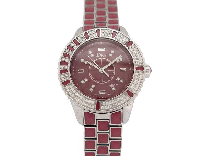 Montre montre CHRISTIAN DIOR christal cd11311h diamants 33mm acier quartz 58 Facettes 265950