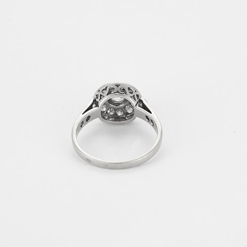 Bague 58 Bague solitaire en or gris et diamants 58 Facettes COL31343