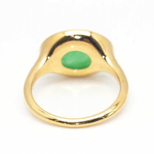 Bague 54.5 Bague DANZE Chrysoprase et Diamant 58 Facettes D361907SO