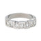 Bague 54 Bague Demi-alliance Or blanc Diamant 58 Facettes 4292752CN