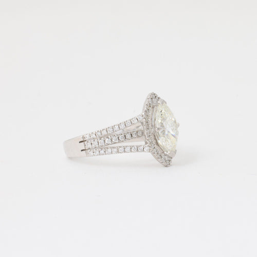 Bague 51 Bague diamant marquise 1.59ct 58 Facettes