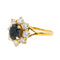 Bague 55 Bague Or jaune Saphir, Diamant 58 Facettes 578410CD