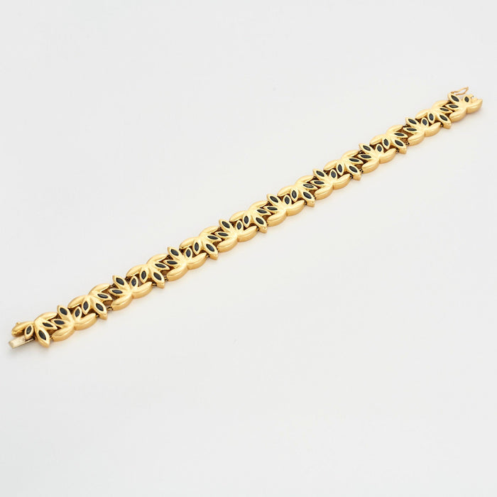 CHAUMET - Bracciale in oro giallo decorato con zaffiri