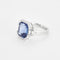 Bague 53,5 Bague en or blanc, saphir et diamants 58 Facettes LJ21