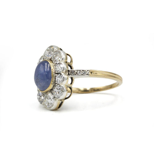 Bague 56 Bague or 750 diamants et saphir 8 diamants tailles anciennes 2carats 58 Facettes 1293