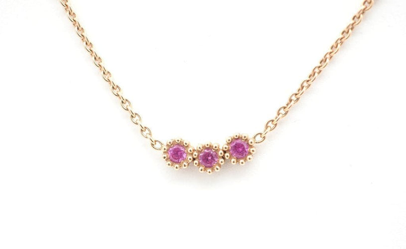 Collier DIOR - Collier Mimirose Or rose Rubis 58 Facettes