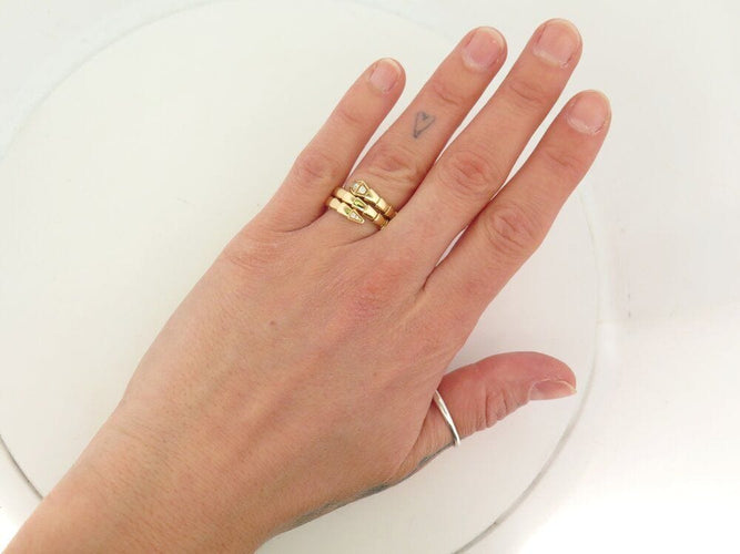 Bague 52 bague BULGARI serpenti viper diamants 357878 en or jaune 18k t52 58 Facettes 267760