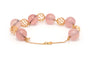 Bracelet Bracelet or jaune et quartz rose 58 Facettes 20745