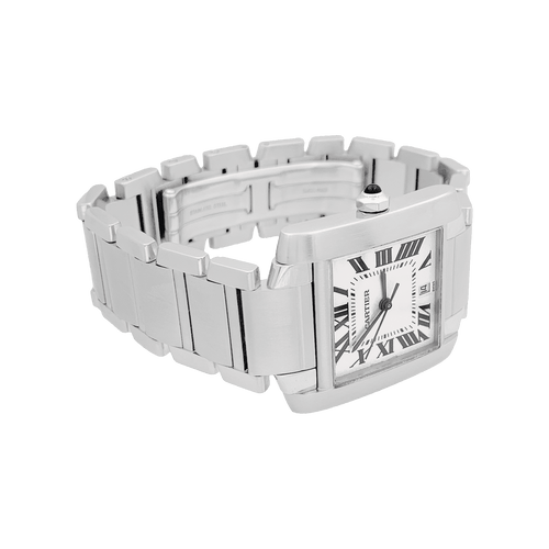 Montre Montre Cartier, "Tank Française", acier. 58 Facettes 34714