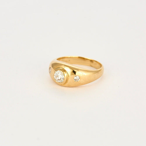 Bague 48.5 Bague or jaune diamant 58 Facettes