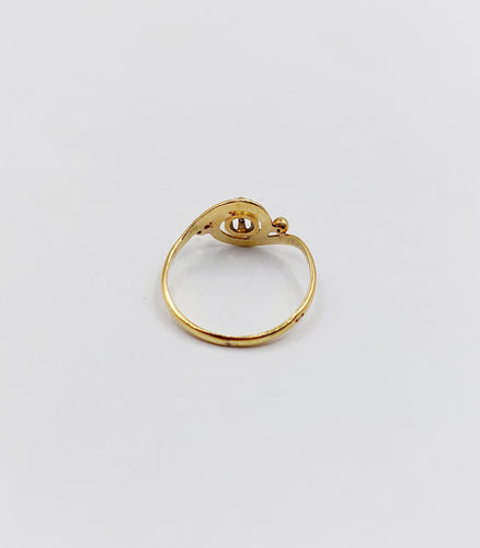 Bague 41 MINI bague antique or perle et monture tourbillon (circa 1900) 58 Facettes A06300