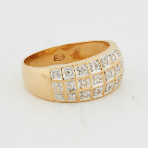Bague 52 Bague or jaune et diamants 58 Facettes Ref 1052/18