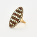 Bague 52 Bague marquise or jaune rubis perles 58 Facettes