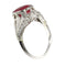 Bague 52 Bague de rêve décorative en rubis et diamants birmans 58 Facettes 16319-0014