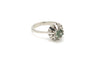 Bague 53 Bague en or blanc sertie d'une tourmaline et de diamant 58 Facettes B518